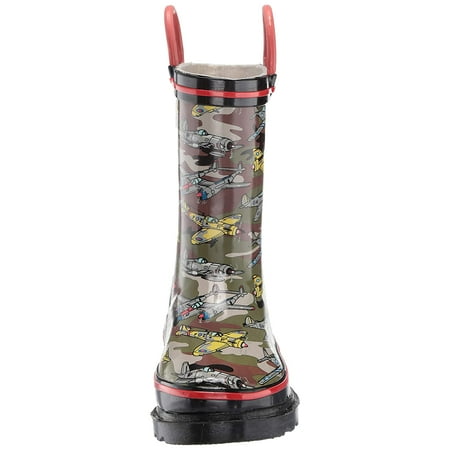 Fighter Plane Western Chief Kids Printed Rain Boots